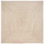 vidaXL Tapijt Natuurlijk en wit 200 x 200 cm Jute