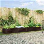 vidaXL Verhoogde plantenbak Bruin 400 x 80 x 44 cm Staal