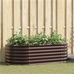 vidaXL Verhoogde plantenbak Bruin 160 x 80 x 44 cm Staal