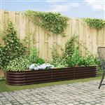 vidaXL Verhoogde plantenbak Bruin 320 x 80 x 44 cm Staal