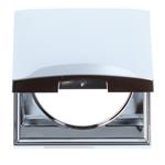 Berker Afdekraam Flow/Pure 1-Vaks met Klep Chroom Hoogglans