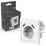 ProCharge Wandcontactdoos met 2 USB snelladers - Universeel - Wit - RAL9010