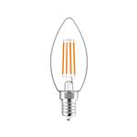 LED kaarslamp E14 dimbaar warmwit 2700K - 4.5W 470 lumen - filament helder glas
