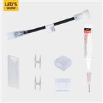 LED's Work Accessoires set voor LED strip bouwverlichting - Koppelstuk, lijm en eindkapjes