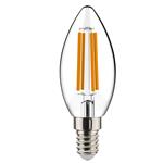 LED kaarslamp E14 dimbaar warmwit 2700K - 4.5W 470 lumen - filament helder glas - dimbaar zonder dim
