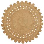 vidaXL Tapijt Bruin Ø 210 cm Jute