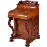 Davenport in wortelnoten met geheim pop-up-vak ca 1870 (No.342060)