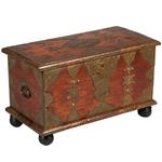 Koloniaal documenten kistje djatihout messing beslagen ca 1850 (No.350201)