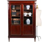 Louis Seize boekenkast in mahonie ca 1800 ronde hoeken goud getrimd (No.342030)