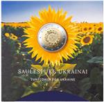 Letland 2 Euro 2023 Coincard 'De Oekraïense Zonnebloem'