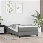 vidaXL Boxspring bed 90x200 cm stof donkergrijs