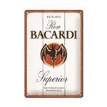 Bacardi - Superior White Wood reclamebord