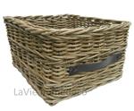 Rieten opbergmand/voorraadmand middelgroot  