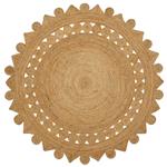 vidaXL Tapijt Bruin Ø 180 cm Jute