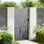 vidaXL Tuinpoort met slot Zwart 85 x 200 cm Poedergecoat staal