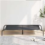 vidaXL Hondenmand verhoogd 130x80x20 cm textiel en staal zwart