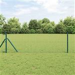 vidaXL Hekpalen 12 pcs Groen 80 cm Poedergecoat staal
