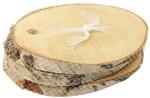 Boomstamschijf Berkenschijf ovaal Natural Slice ca. L26/30 W16/20 H2 3 stuks