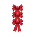 Rood Strik Glitters Strepen 10cm 3st