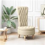 vidaXL Slipper Stoel Crème 56,5 x 70 x 110 cm Stof