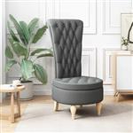 vidaXL Slipper Stoel Donkergrijs 56,5 x 70 x 110 cm Stof