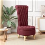vidaXL Slipper Stoel Wijnrood 56,5 x 70 x 110 cm Stof