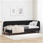 vidaXL Hoekbedframe met hoofdeinde Zwart 80 x 200 cm Fluweel