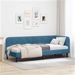 vidaXL Hoekbedframe met hoofdeinde Blauw 80 x 200 cm Fluweel