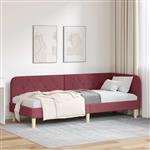 vidaXL Hoekbedframe met hoofdeinde Wijnrood 80 x 200 cm Stof