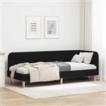 vidaXL Hoekbedframe met hoofdeinde Zwart 80 x 200 cm Stof