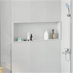 vidaXL Douche Niche Wit 90 x 30 x 9.5 cm Roestvrij staal