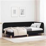 vidaXL Hoekbedframe met hoofdeinde Zwart 90 x 200 cm Stof