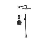 Doucheset Inbouw Deluxe Sanilux Giles Met Box Thermostaat Douchekop 25 cm Rond Geribbelde Knop Mat Z