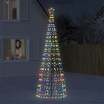 vidaXL LED-kerstboom met spikes 570 LEDs kleurrijk 300 cm