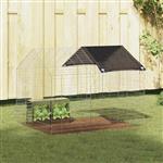 vidaXL Konijnenkooi Zilver 400 x 78 x 78 cm Gegalvaniseerd staal