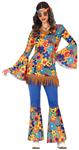 Hippie 60S Kostuum Dames Bloemen 3 delig