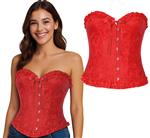 Rood Corset Dames Kant