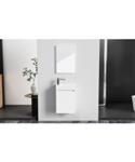 Toiletmeubelset BWS Zyro Onderkast + Fontein en Spiegel 40x22 cm Glanzend Wit