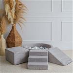 Speelset 3 elementen + Rib Ballenbad 90x30 - Grey incl. 200 ballen Grey