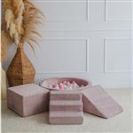 Speelset 3 elementen + Rib Ballenbad 90x30 - Dirty Pink - incl. 200 ballen Dirty Pink