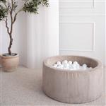 Ballenbad - Rib Velvet - 90x40cm - Dark Beige Excl ballen