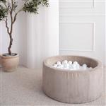 Ballenbad - Rib Velvet - 90x40cm - Dark Beige Excl ballen