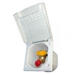 Gasinbouwdoos Vierkant met Gaskraan Wit