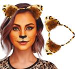 Luipaard Haarband Beige