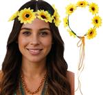 Bloemen Haarband Geel