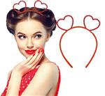 Metallic hearts headband