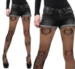 Zwarte Panty Hartjes