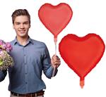 Hart Helium Ballon Rood Leeg 40cm