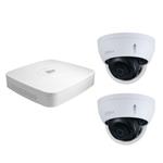 Dahua set 4-kanaals IP NVR + 2 x 4MP IP dome camera IP67