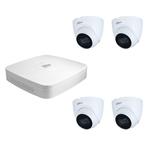 Dahua set 4-kanaals IP NVR + 4 x 4MP IP eyeball camera IP67